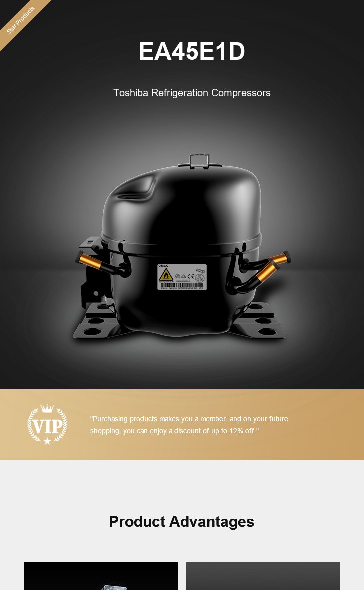 Toshiba Compressor EA45E1D, technical parameters pdf, structure diagram
